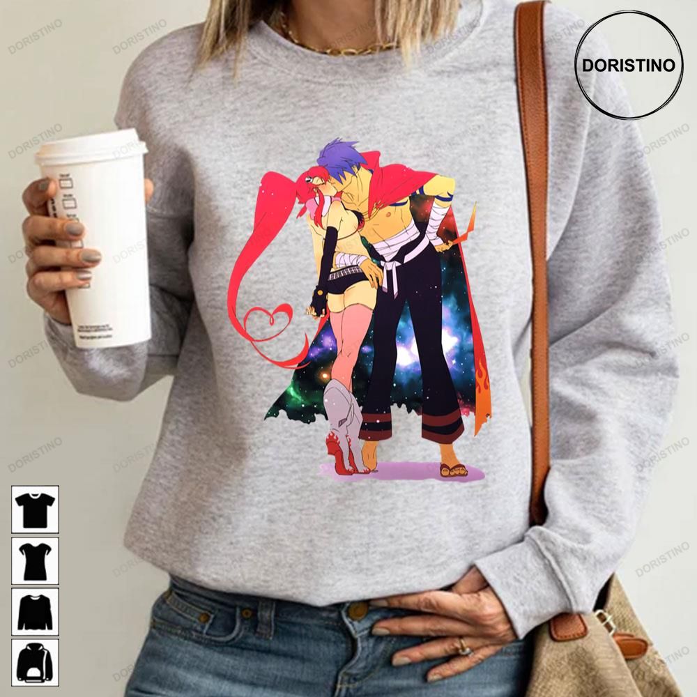 Kamina Kiss Yoko Tengen Toppa Gurren Lagann Awesome Shirts